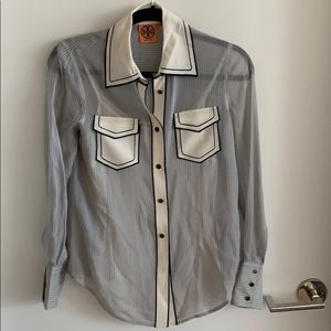 Tory Burch two-piece silk blouse set